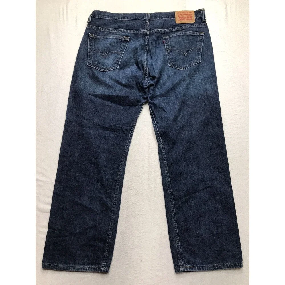 LEVIS 569 Jeans Men 36x30 Loose Fit Straight Dark Whiskered Wash Skate Punk